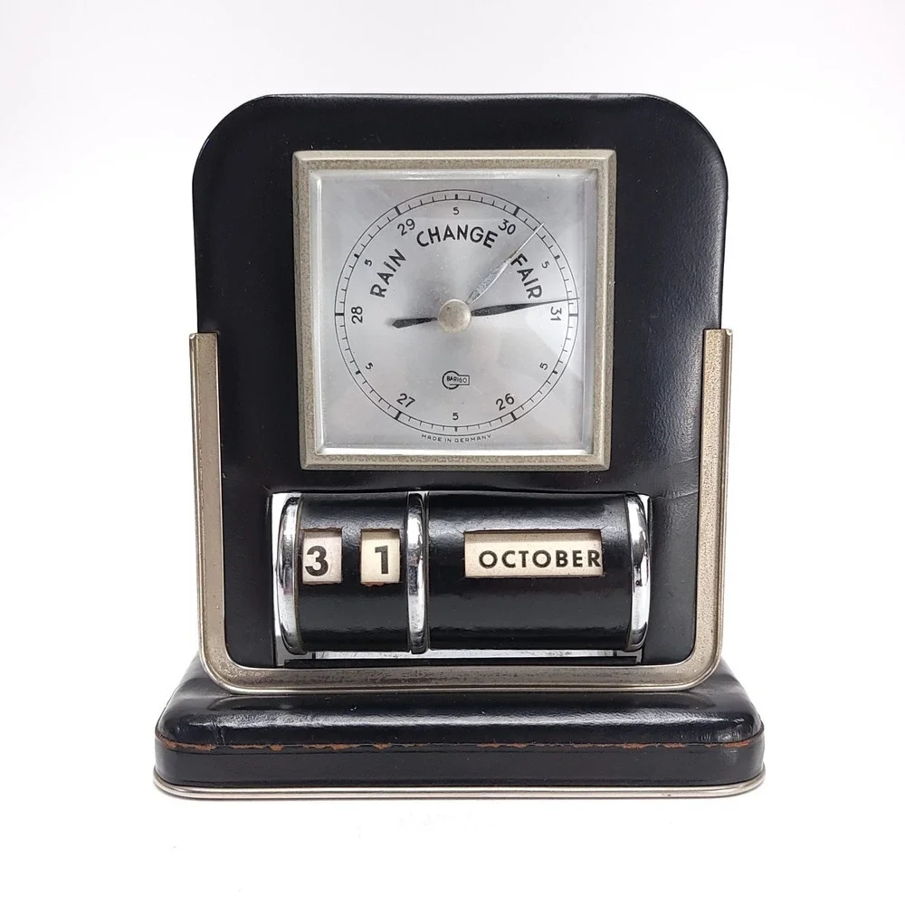 Barigo Rain Change Fair Atmospheric Pressure Barometer Manual Calendar‎ Desk MCM